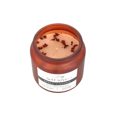 Rose Petal Infused Self Love Spell Jar Candle