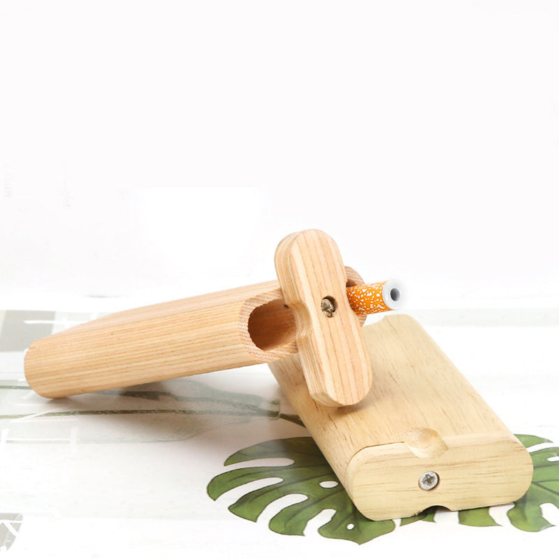 Portable One Hitter Pipe Wooden Box with Clean Hook