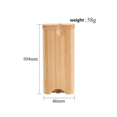 Portable One Hitter Pipe Wooden Box with Clean Hook