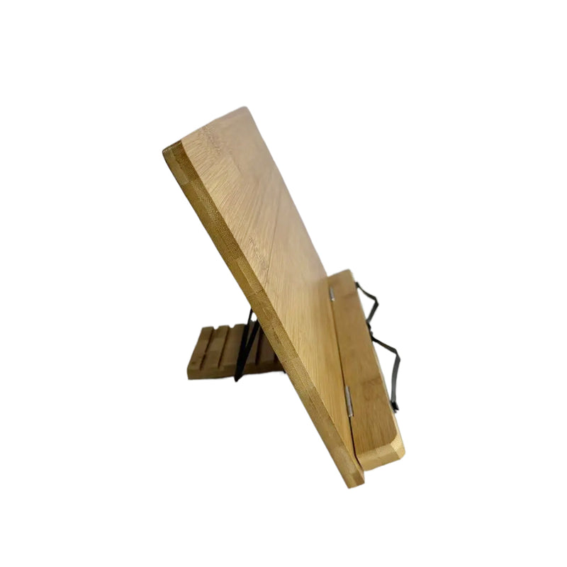 Bamboo Cookbook & Tablet Reading Holder Book Stand