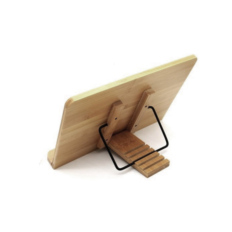 Bamboo Cookbook & Tablet Reading Holder Book Stand