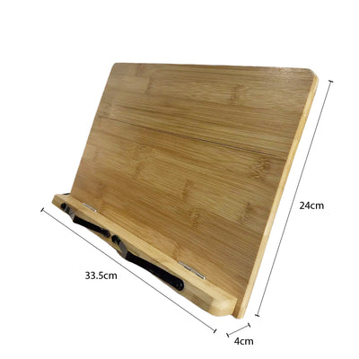 Bamboo Cookbook & Tablet Reading Holder Book Stand