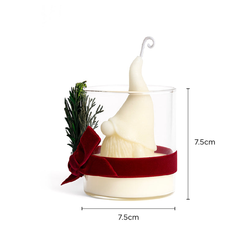 Christmas Scented Glass Jar Candle 120g Festive Tree & Gonk Design