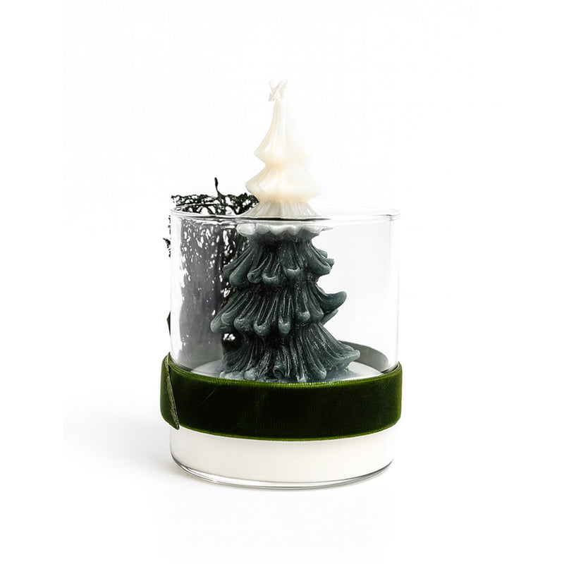 Christmas Scented Glass Jar Candle 120g Festive Tree & Gonk Design