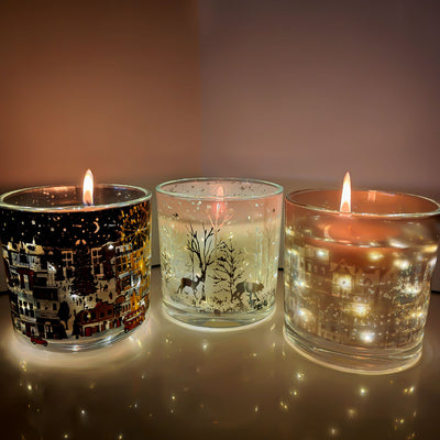 Creative Luminous Cup Festive Scented Glass Jar Candle