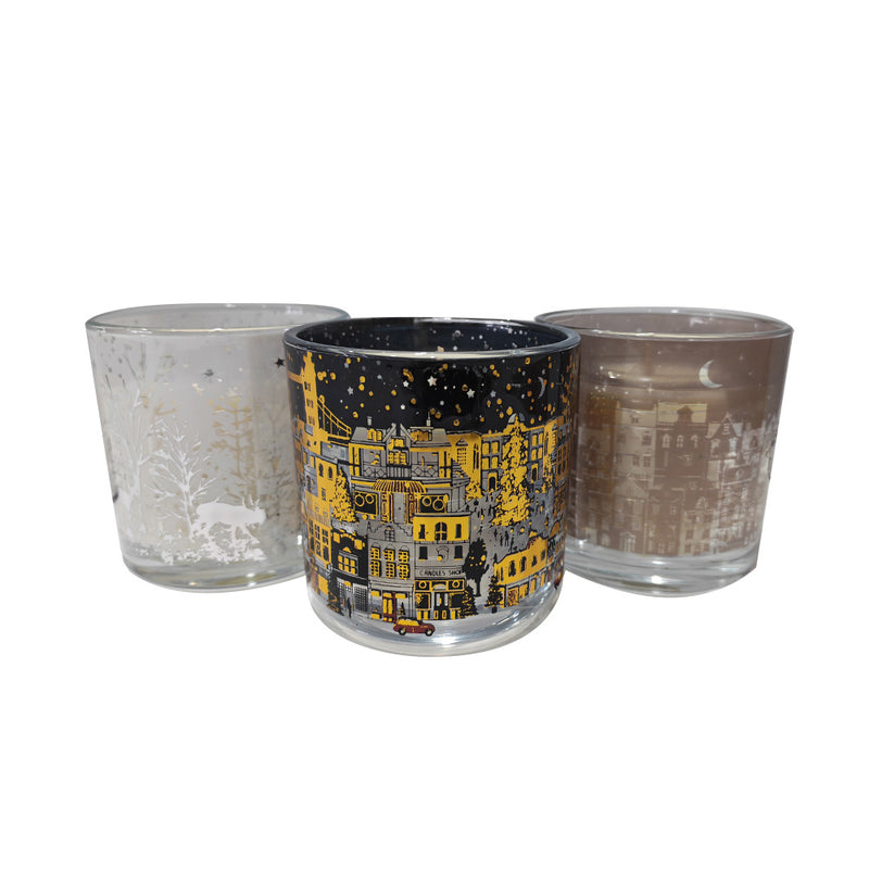 Creative Luminous Cup Festive Scented Glass Jar Candle