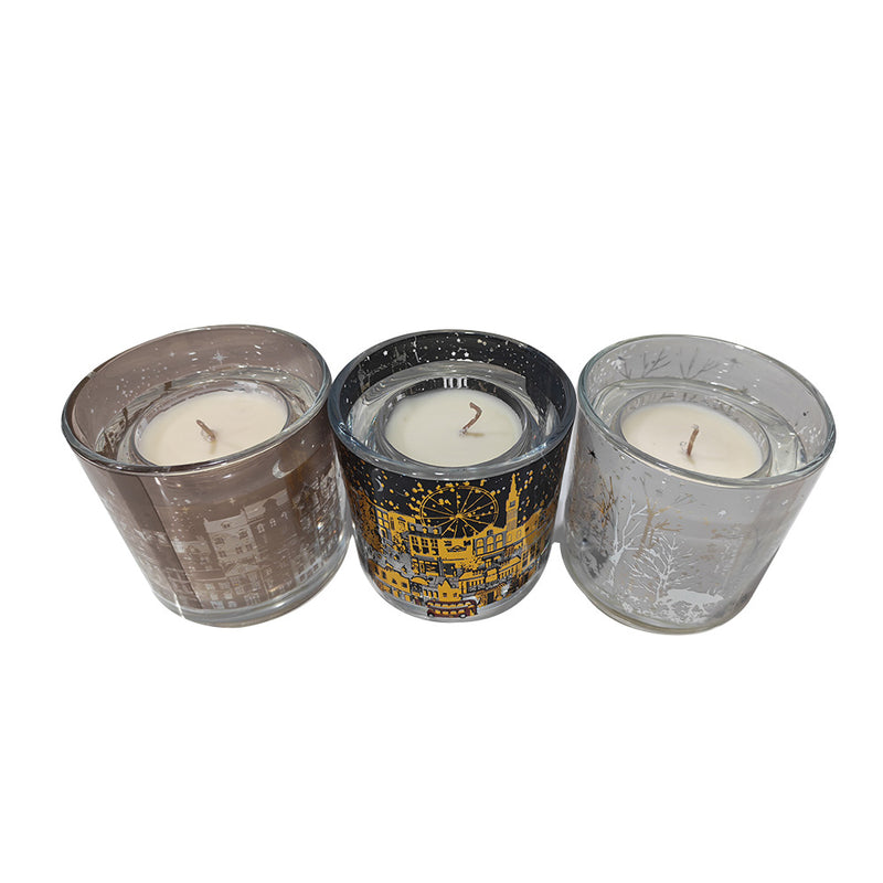 Creative Luminous Cup Festive Scented Glass Jar Candle