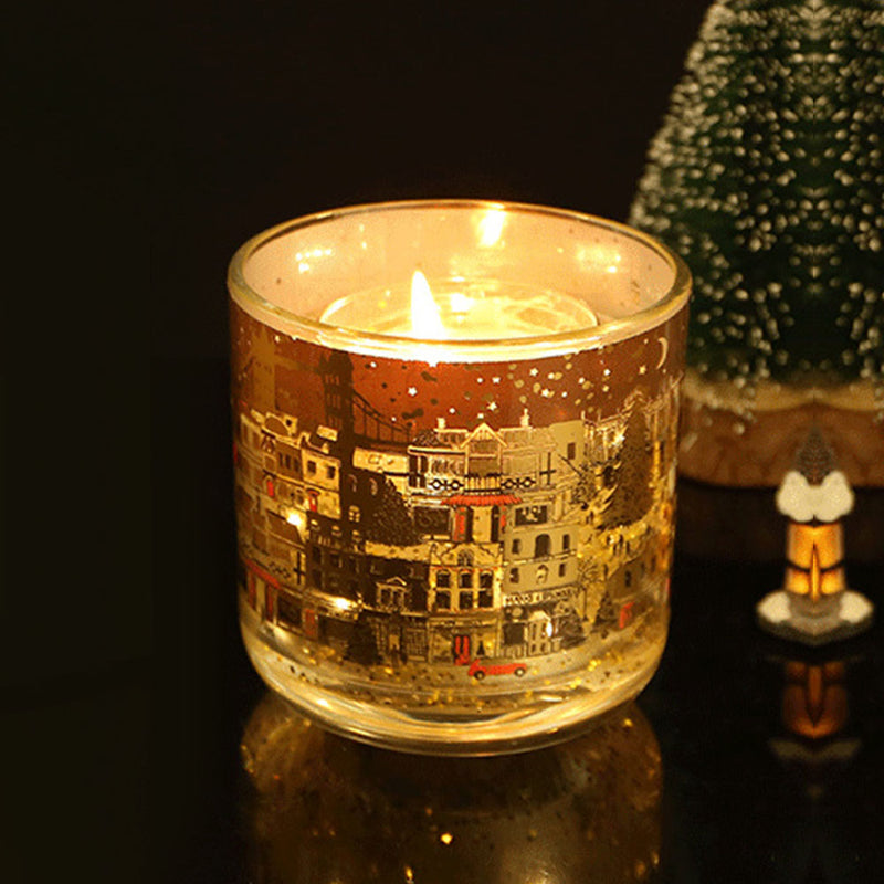 Creative Luminous Cup Festive Scented Glass Jar Candle