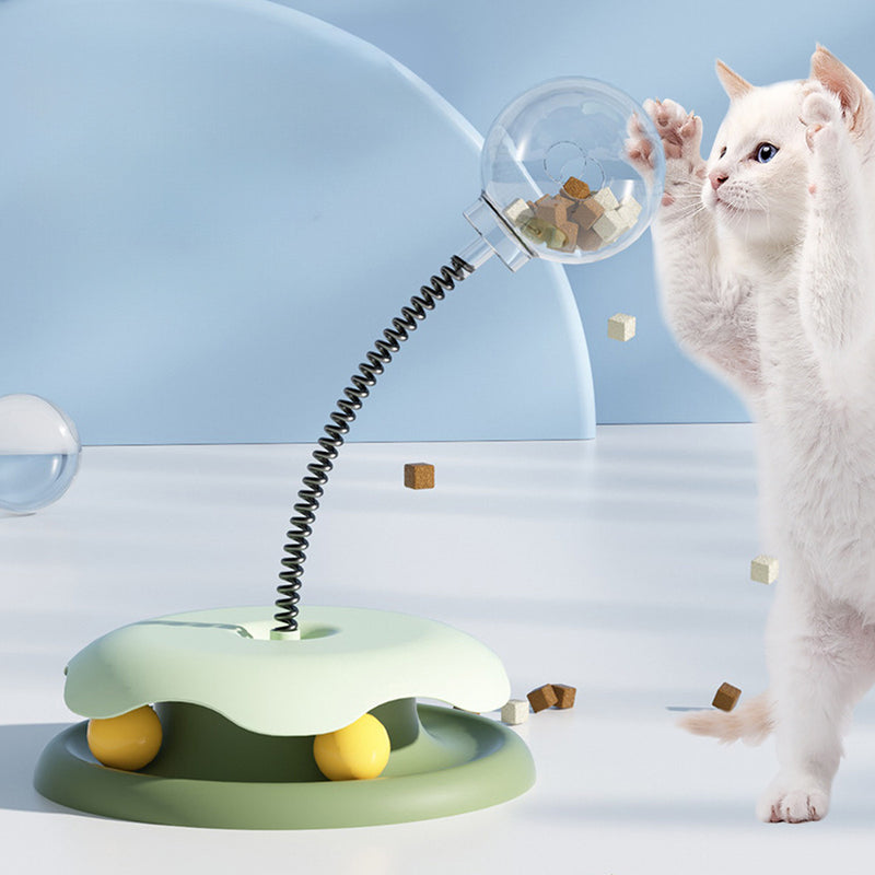 Cat Leakage Turntable Slow Eating Feeder - Ball Track Cat Toy