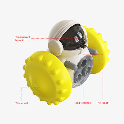 Pet Feeder Interactive Food Dispenser Self-Balancing Robot Treat Toy