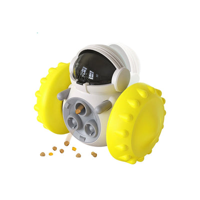 Pet Feeder Interactive Food Dispenser Self-Balancing Robot Treat Toy