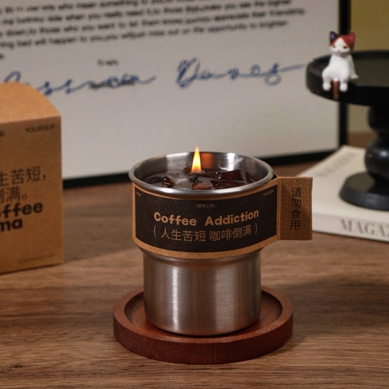 Hazelnut Latte Coffee Cup Scented Jelly Wax Candle 350g