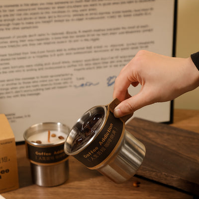 Hazelnut Latte Coffee Cup Scented Jelly Wax Candle 350g