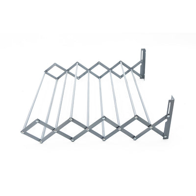 Stainless Steel Wall Hanging Folding Clothing Airer Drying Rack - Grey