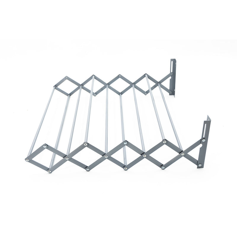 Stainless Steel Wall Hanging Folding Clothing Airer Drying Rack - Grey