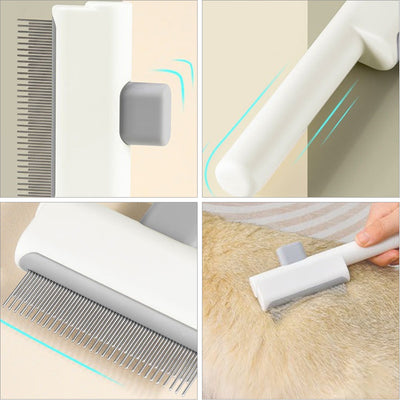 Pet Self-cleaning One-click Hair Comb