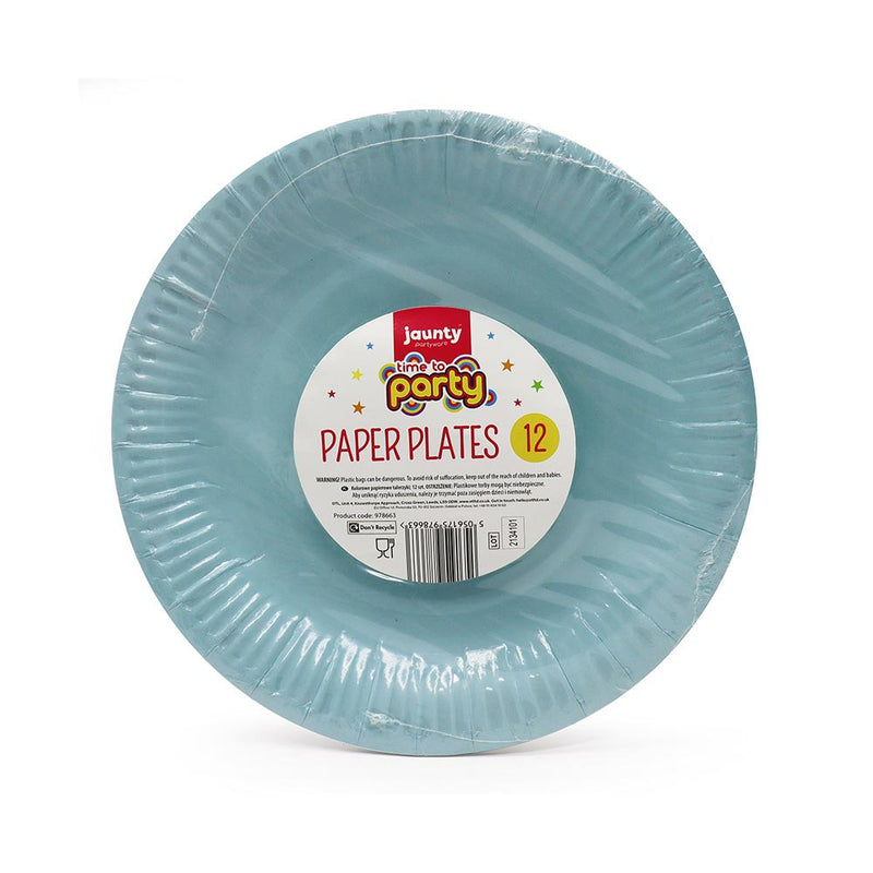 Pastel Paper Plates 12PK