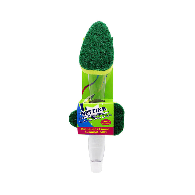 Redillable Sponge Scourer Dish Brush + Extra Head
