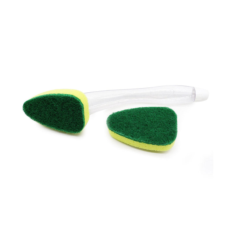 Redillable Sponge Scourer Dish Brush + Extra Head