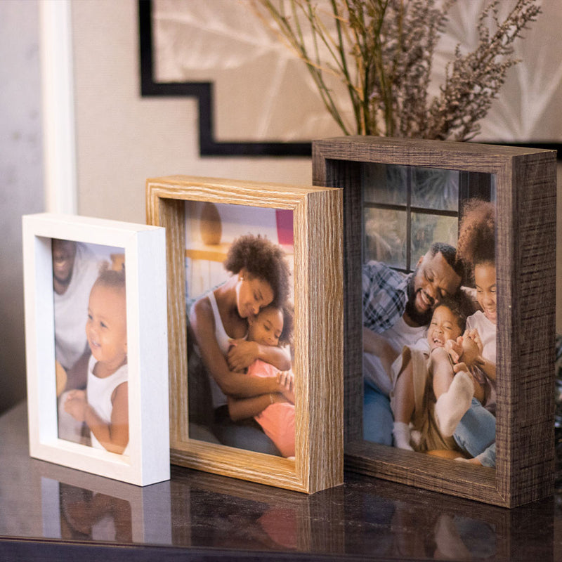 3 Wooden Photo Frames