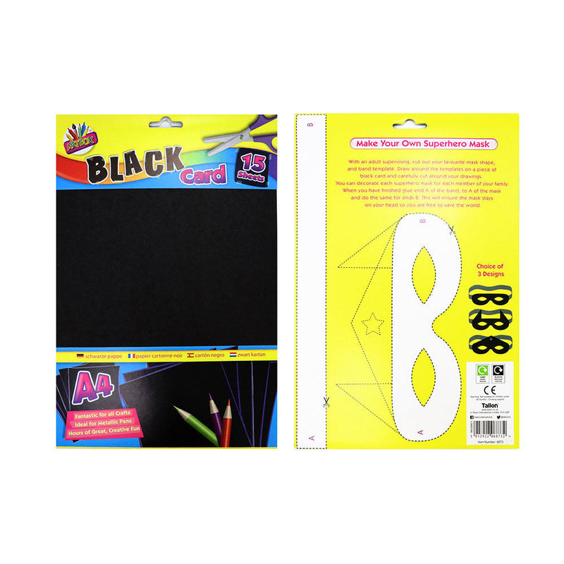 A4 Black ActIvity Card 15 Sheets