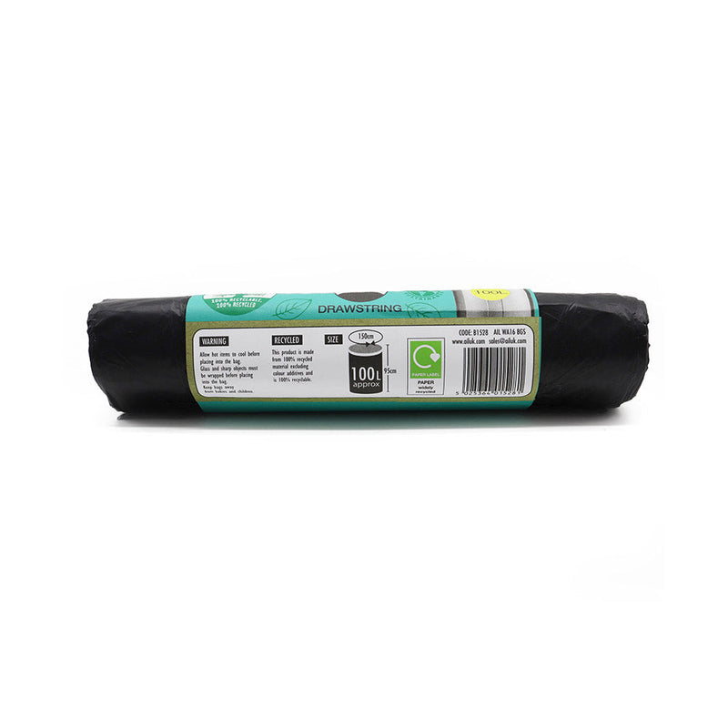 Refuse Sacks with Drawstring 10PK 100L