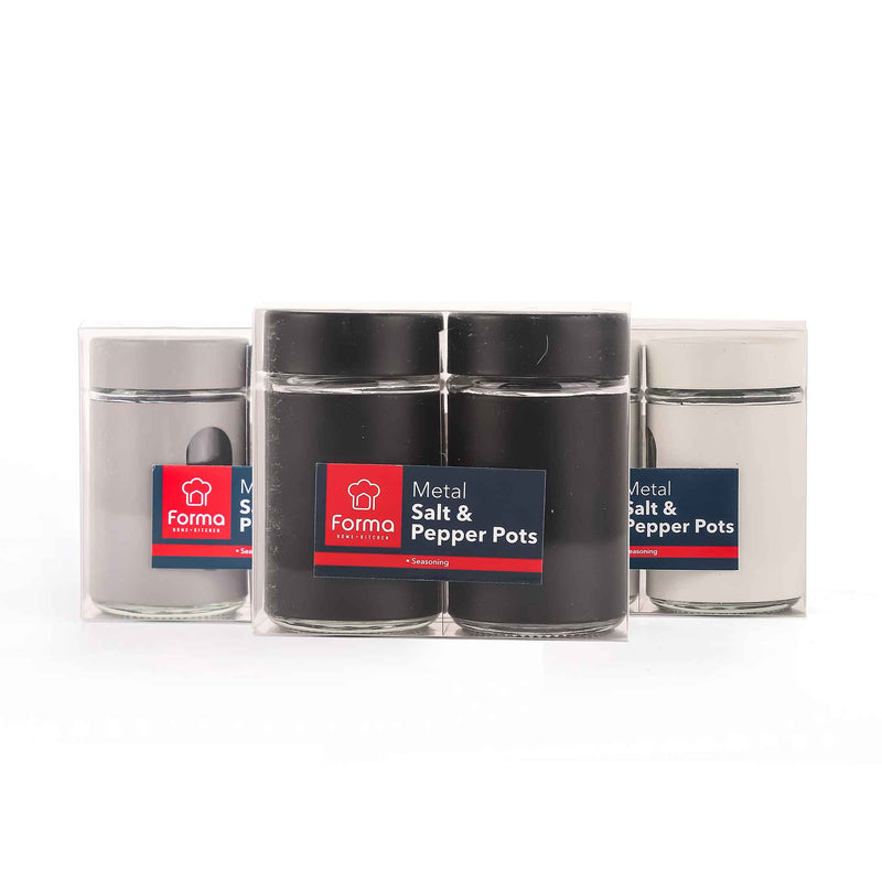 Metal Salt & Pepper Pots Assorted