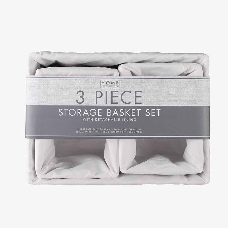 Woven Storage Basket Set 3PC