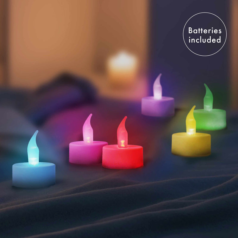 Candle LED Tealights Colour Changing 6PC