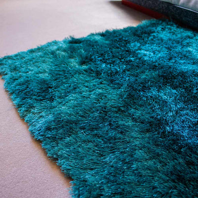 Shimmer Rug Runner 57x100cm (Aubergine/Grey/Teal)