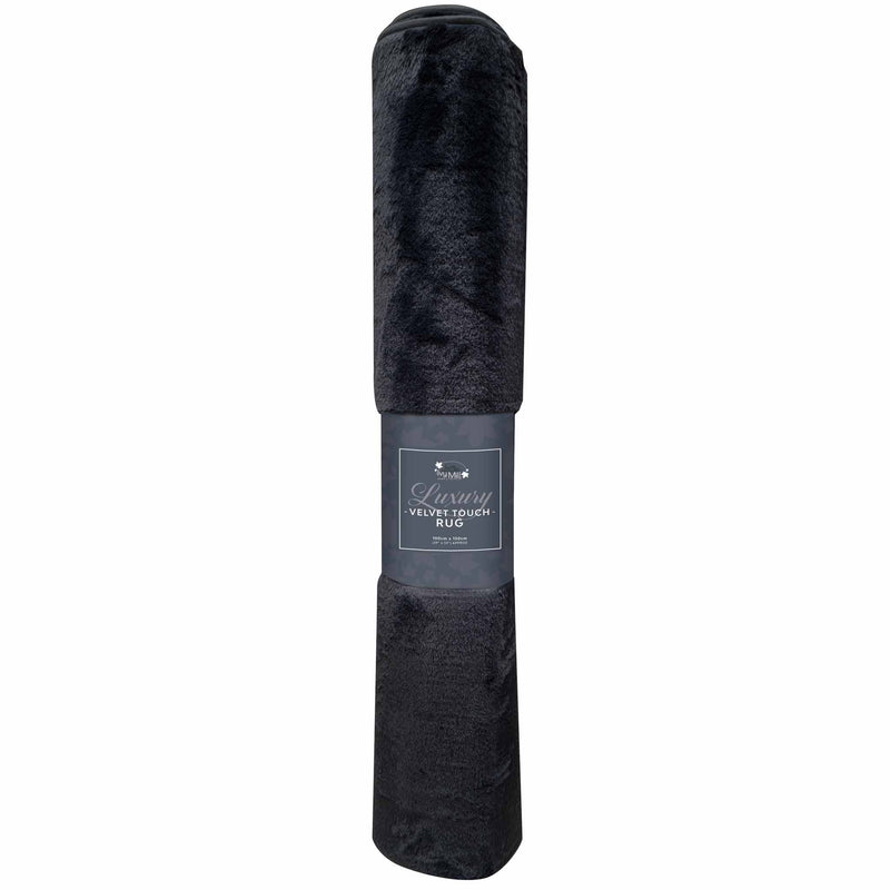 Velvet Touch Rug Black 100x150