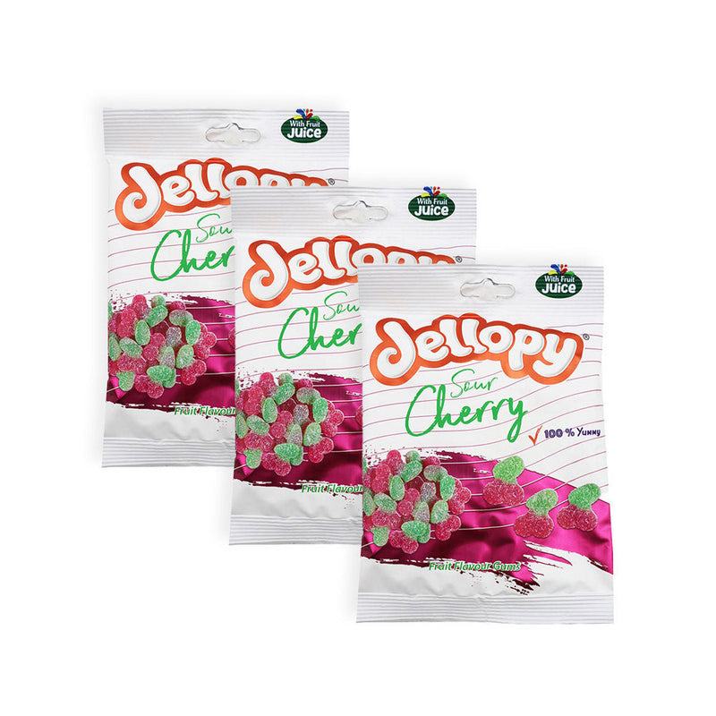 Jellopy Sour Cherry Gum 160g