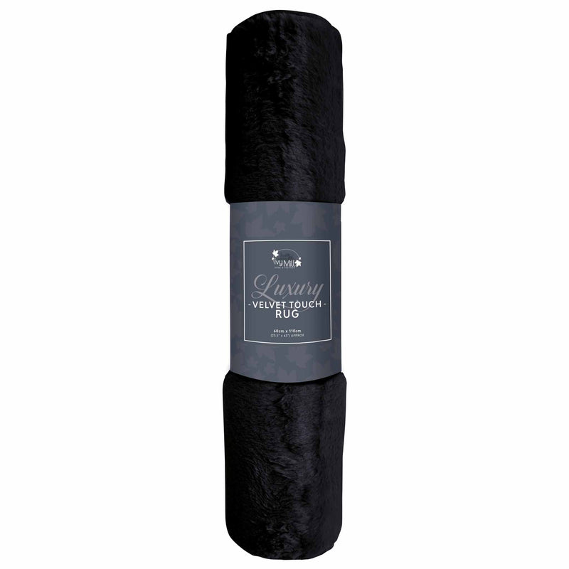 Velvet Touch Rug Black 60X110