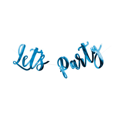 Bright Metallic Let's Party Foil Banner