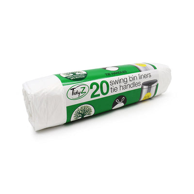 TidyZ Swing Bin Liners With Tie Handles 20PK 50L