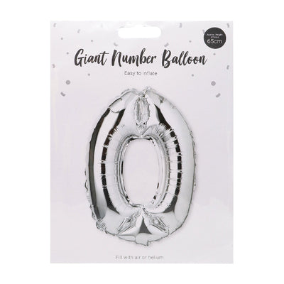 Silver Foil Number Balloon