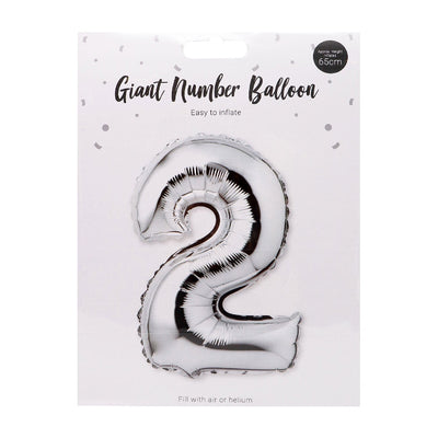 Silver Foil Number Balloon