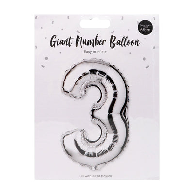 Silver Foil Number Balloon