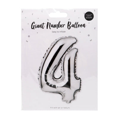 Silver Foil Number Balloon