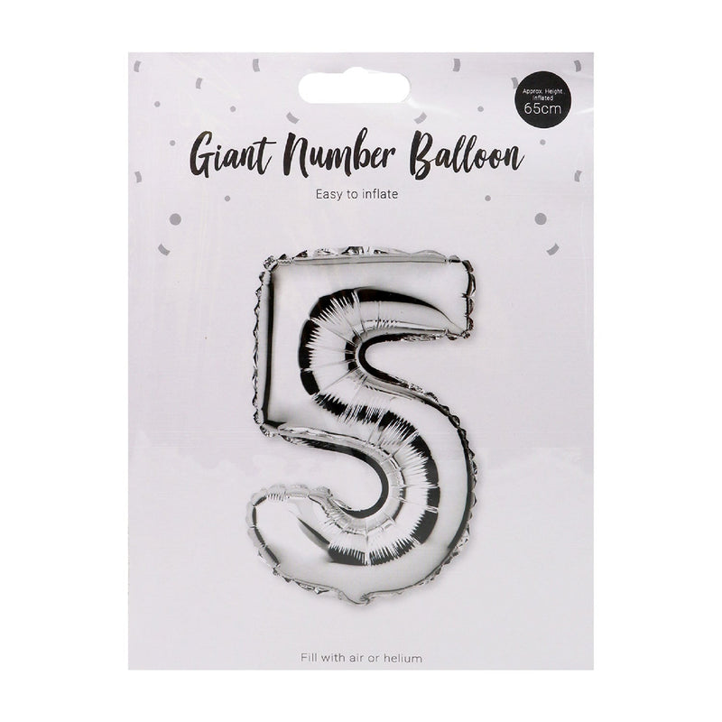 Silver Foil Number Balloon