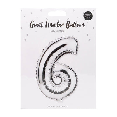 Silver Foil Number Balloon