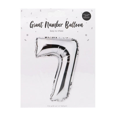 Silver Foil Number Balloon