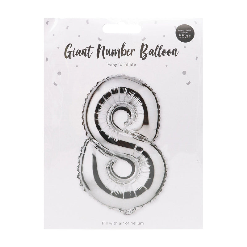 Silver Foil Number Balloon