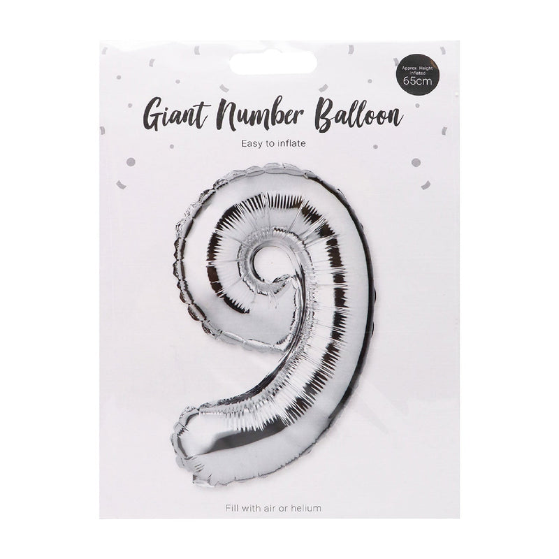 Silver Foil Number Balloon