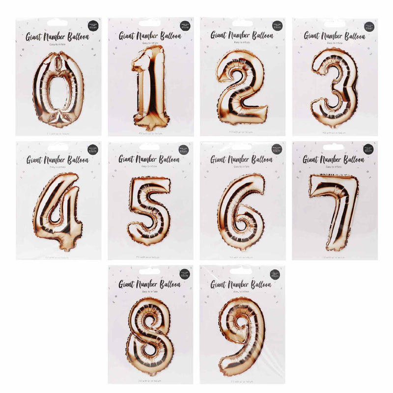 Rose Gold Foil Number Balloon