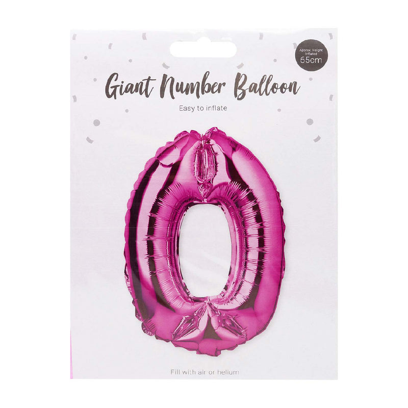 Pink Foil Number Balloon