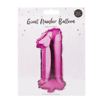 Pink Foil Number Balloon