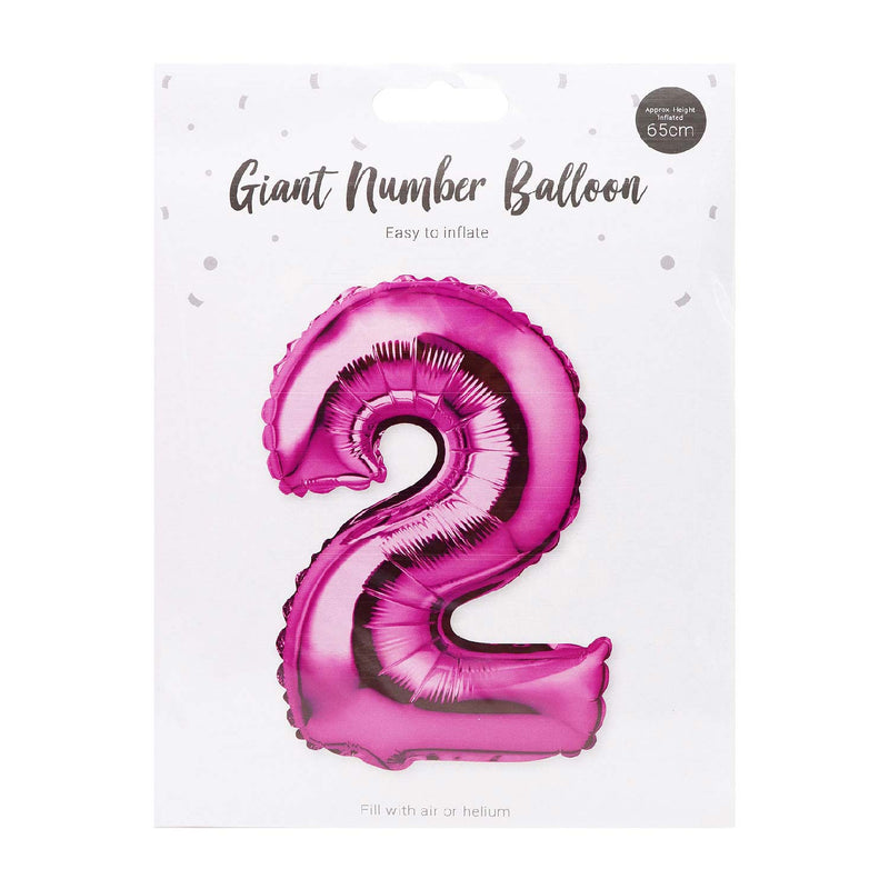 Pink Foil Number Balloon