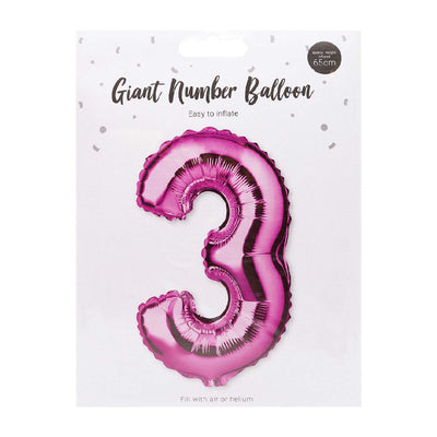 Pink Foil Number Balloon