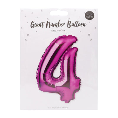 Pink Foil Number Balloon